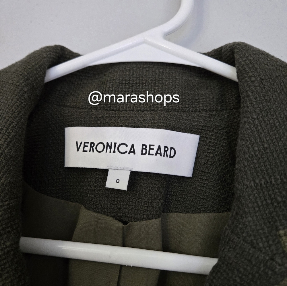 Veronica Beard Edison Dickey Jacket Olive Green - Picture 7 of 11